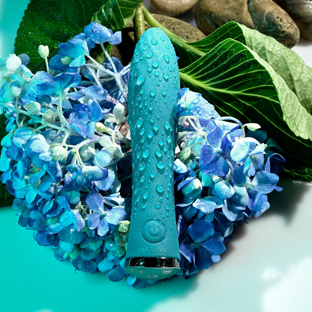 Evolved ULTRA WAVE - Blue 13 cm USB Rechargeable Mini Vibrator - Hush Store Sydney 