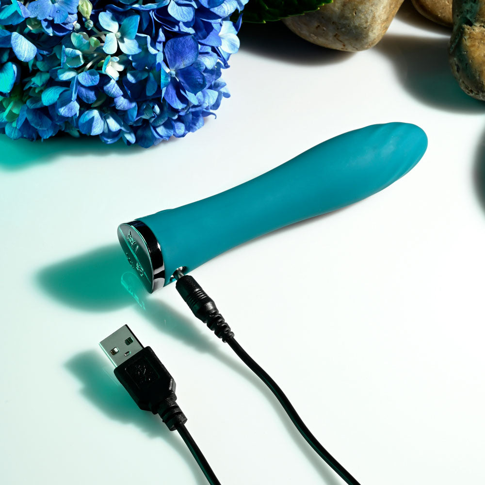 Evolved ULTRA WAVE - Blue 13 cm USB Rechargeable Mini Vibrator - Hush Store Sydney 