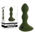 Evolved LIEUTENANT - Green 12.2 cm USB Rechargeable Vibrating Butt Plug - Hush Store Sydney 