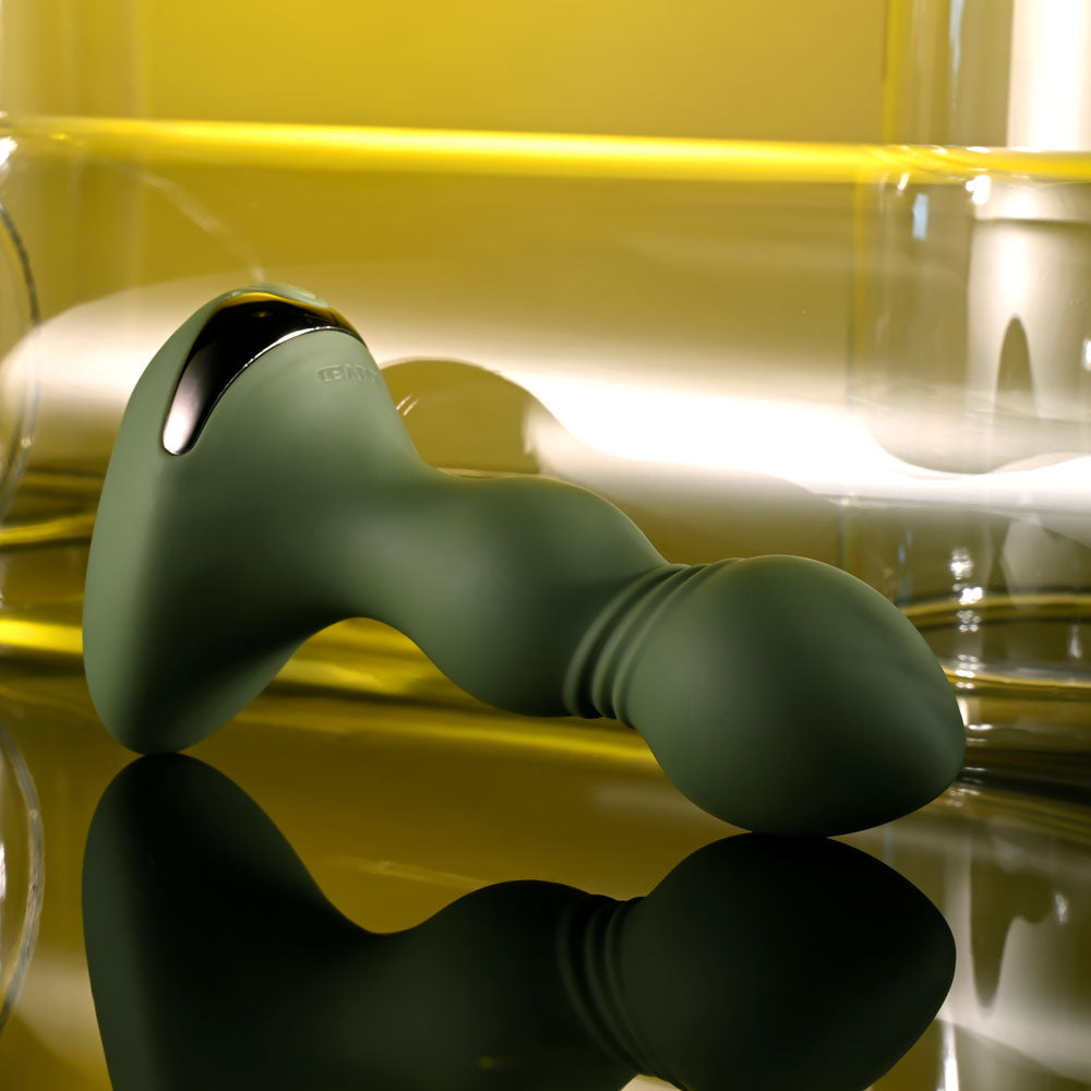 Evolved LIEUTENANT - Green 12.2 cm USB Rechargeable Vibrating Butt Plug - Hush Store Sydney 