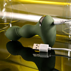 Evolved LIEUTENANT - Green 12.2 cm USB Rechargeable Vibrating Butt Plug - Hush Store Sydney 