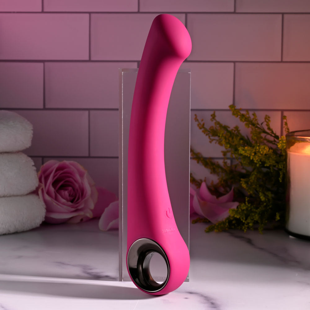 Evolved PLEASURE CURVE - Pink 19 cm USB Rechargeable Vibrator - Hush Store Sydney 