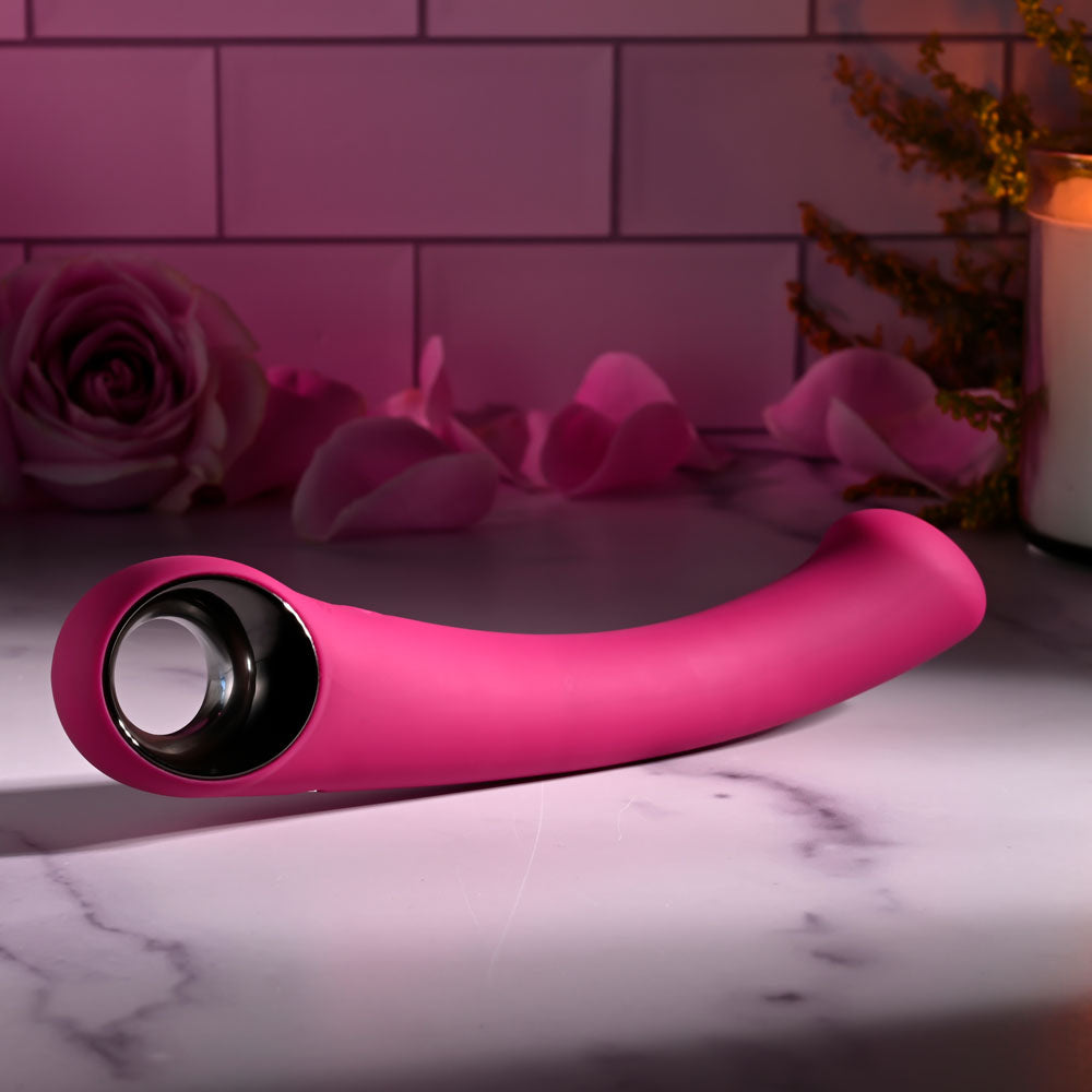 Evolved PLEASURE CURVE - Pink 19 cm USB Rechargeable Vibrator - Hush Store Sydney 
