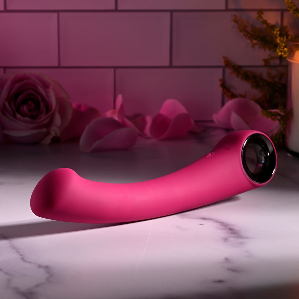 Evolved PLEASURE CURVE - Pink 19 cm USB Rechargeable Vibrator - Hush Store Sydney 