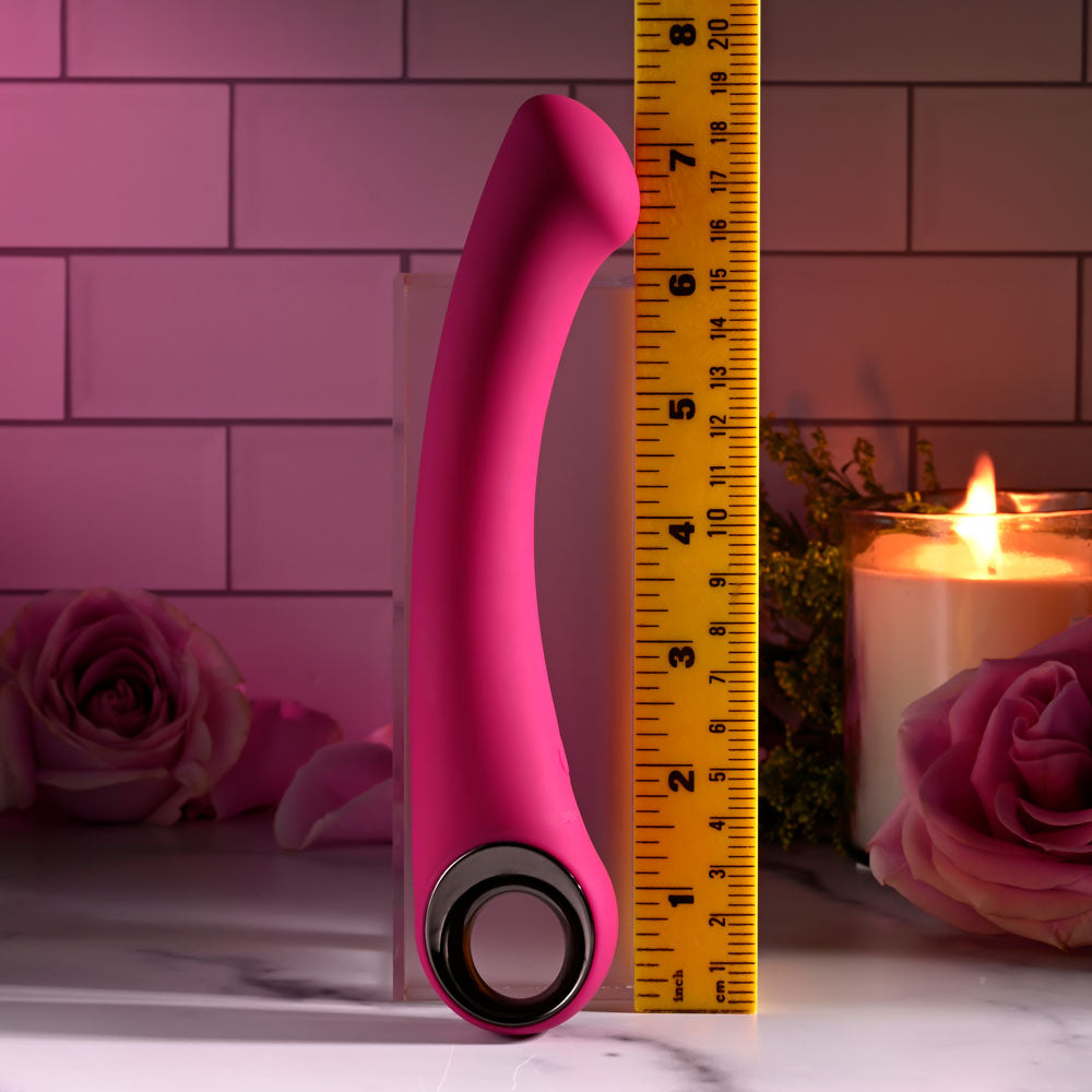 Evolved PLEASURE CURVE - Pink 19 cm USB Rechargeable Vibrator - Hush Store Sydney 