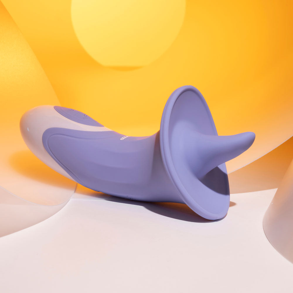 Evolved LIX & KISSES - Purple 18.7 cm USB Rechargeable Flicking Tongue Stimulator - Hush Store Sydney 