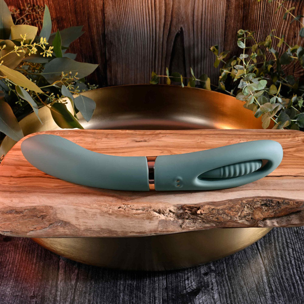 Evolved CHICK FLICK - Olive Green 24 cm USB Rechargeable Vibrator with Flicking Tip - Hush Store Sydney 