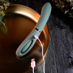 Evolved CHICK FLICK - Olive Green 24 cm USB Rechargeable Vibrator with Flicking Tip - Hush Store Sydney 