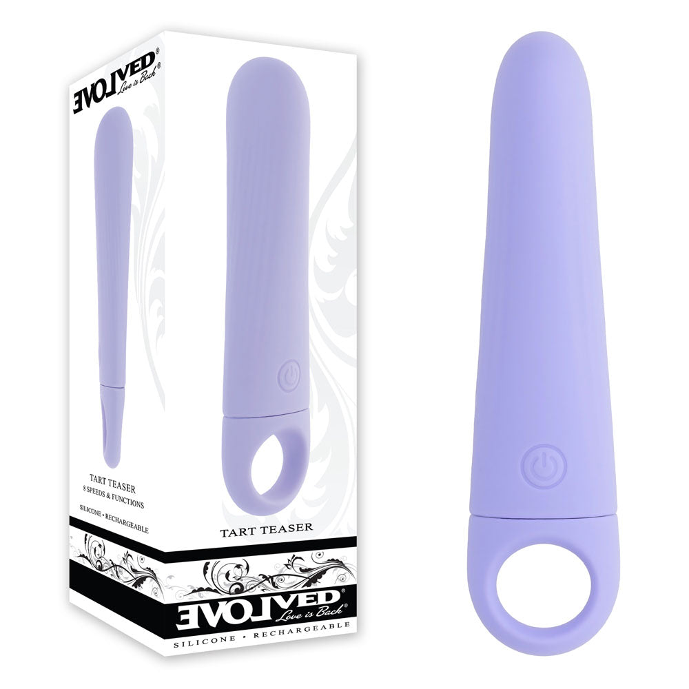 Evolved TART TEASER - Purple 15.2 cm USB Rechargeable Vibrator - Hush Store Sydney 