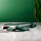 Evolved RABBIT TAP TAP - Green 25 cm USB Rechargeable Rabbit Vibrator with Tapping Tip
