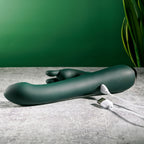 Evolved RABBIT TAP TAP - Green 25 cm USB Rechargeable Rabbit Vibrator with Tapping Tip