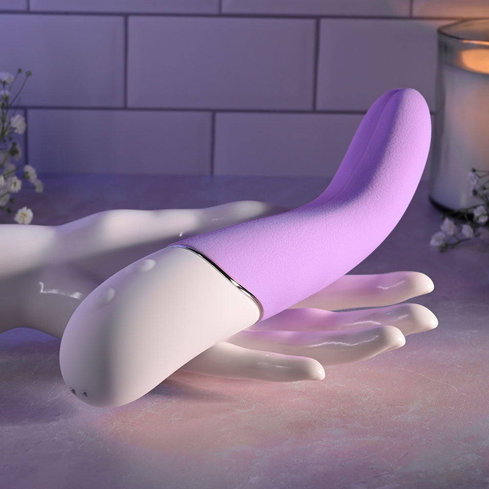 Evolved SLIP OF THE TONGUE - Purple 21.1 cm USB Rechargeable Flicking Tongue Vibrator - Hush Store Sydney 