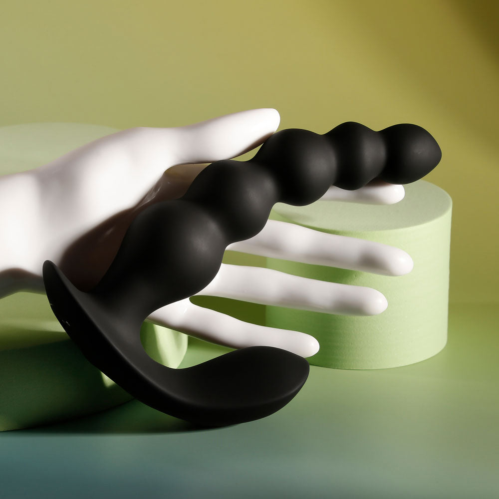 Evolved BEAD ME UP - Black 16.8 cm USB Rechargeable Vibrating Anal Beads with Wireless Remote