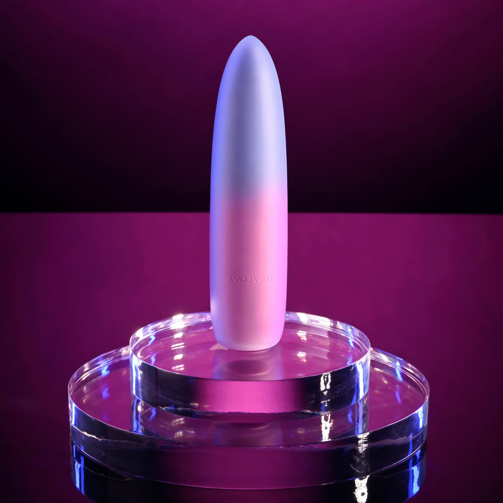 Evolved PARADISE BULLET - Pink/Purple 10.2 cm USB Rechargeable Bullet