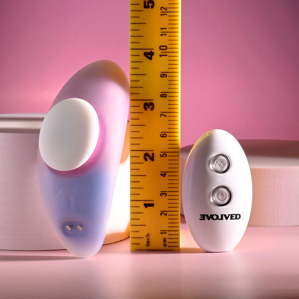 Evolved PARADISE PANTY - Pink/Purple USB Rechargeable Panty Vibrator with Remote Control