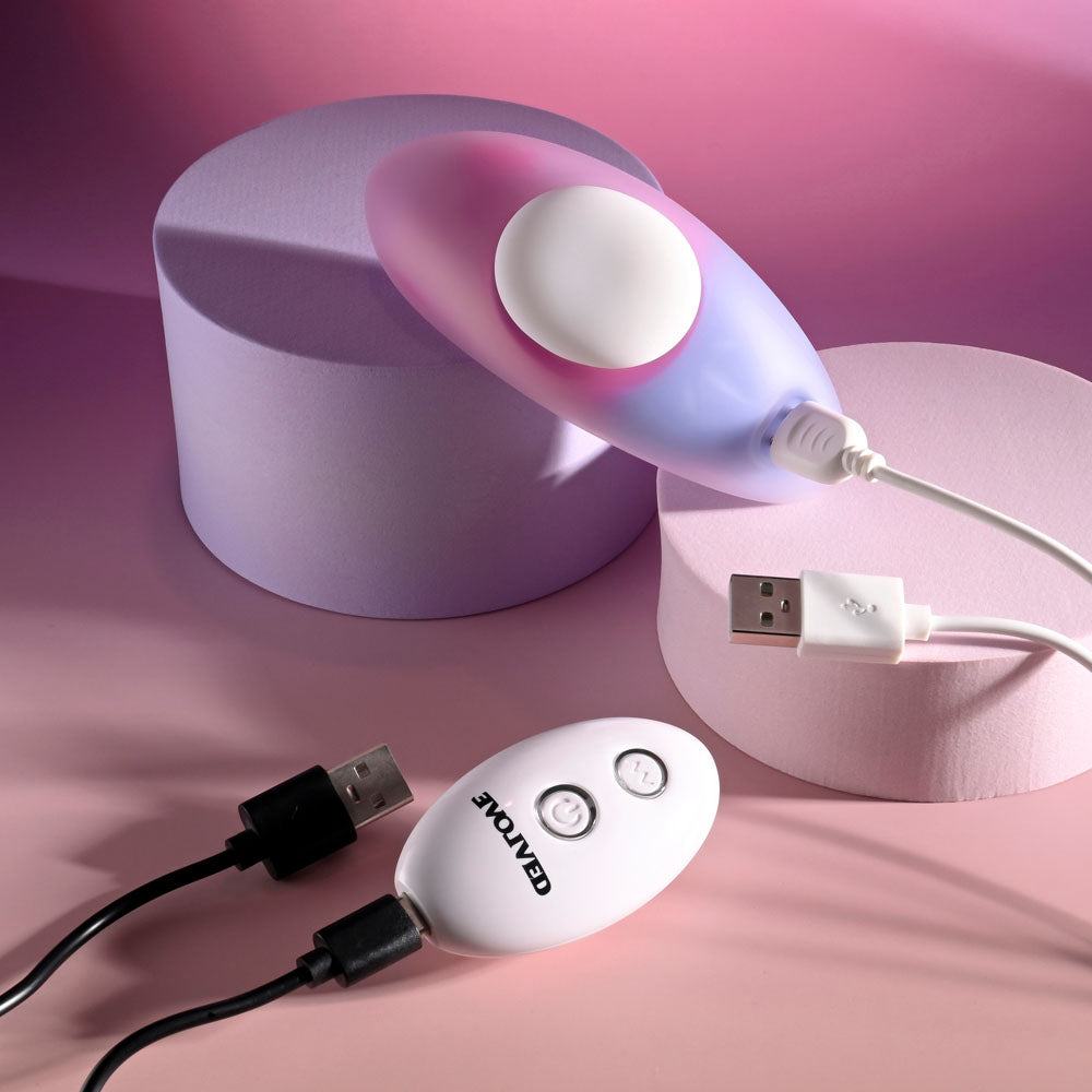 Evolved PARADISE PANTY - Pink/Purple USB Rechargeable Panty Vibrator with Remote Control