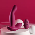 Evolved COME ON OVER - Burgundy Red 15.9 cm USB Rechargeable Vibrator with Wireless Remote