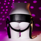 Evolved GIVING VIBES - Black 14.6 cm USB Rechargeable Vibrating Strap-On with Remote