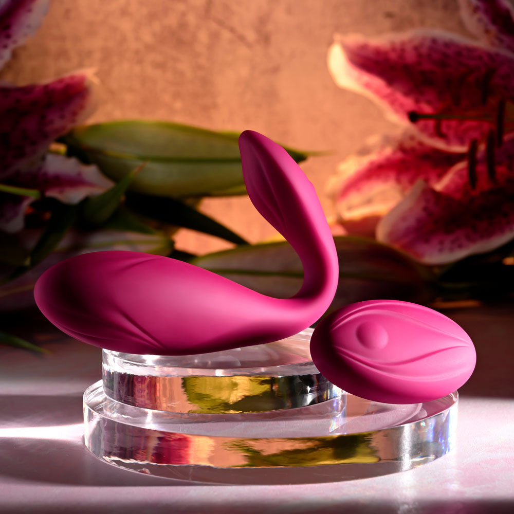 Evolved CHERRY POSE - Pink 16.1 cm USB Rechargeable Flexible & Posable Vibrator with Remote