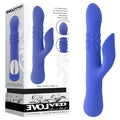 Evolved POP GOES THE O - Purple 24.7 cm USB Rechargeable Thrusting & Bulging Rabbit Vibrator - Hush Store Sydney 