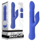 Evolved POP GOES THE O - Purple 24.7 cm USB Rechargeable Thrusting & Bulging Rabbit Vibrator