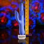 Evolved POP GOES THE O - Purple 24.7 cm USB Rechargeable Thrusting & Bulging Rabbit Vibrator