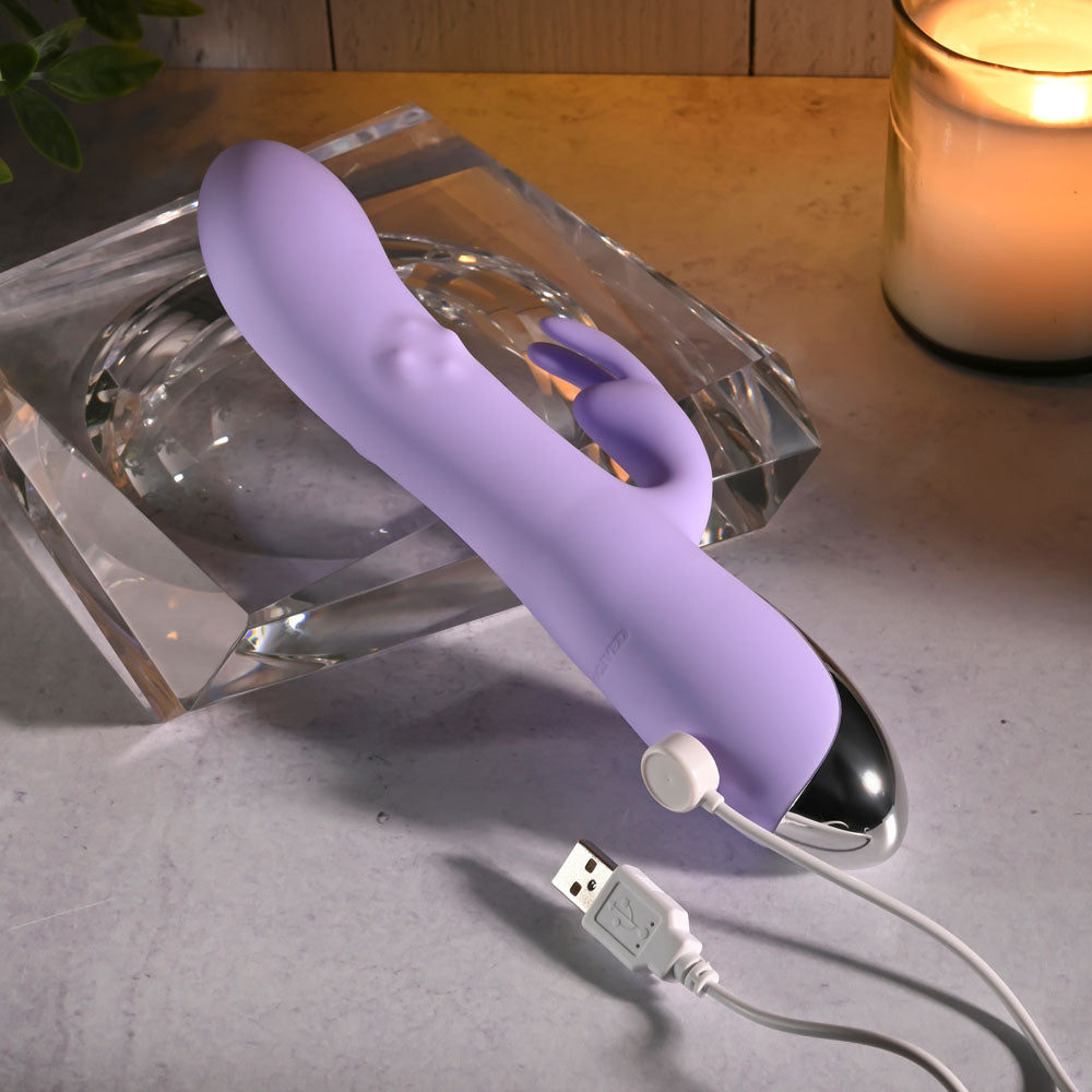 Evolved SPINDERELLA - Purple USB Rechargeable Rabbit Vibrator - Hush Store Sydney 