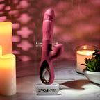 Evolved BURSTING WITH PLEASURE - Red 25.4 cm USB Rechargeable Vibrator with Tapping Clitoral Stimulator - Hush Store Sydney 
