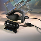 Evolved THE GENIE - Black 11.2 cm USB Rechargeable Vibrating Plug with Wireless Remote