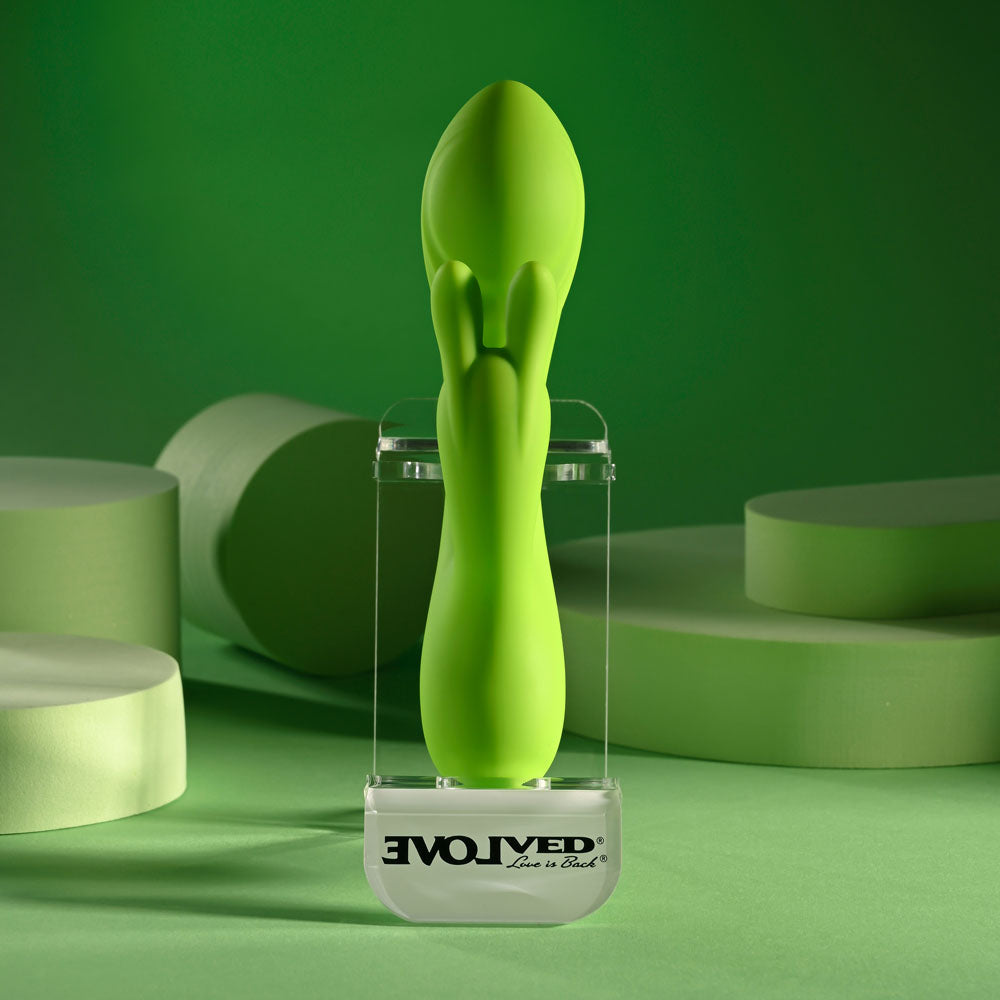 Evolved BRAT BUNNY - Green 16.2 cm USB Rechargeable Rabbit Vibrator