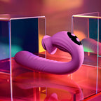Evolved DEEP ECSTASY - Purple 16.5 cm USB Rechargeable Thrusting and Tapping Vibrator - Hush Store Sydney 