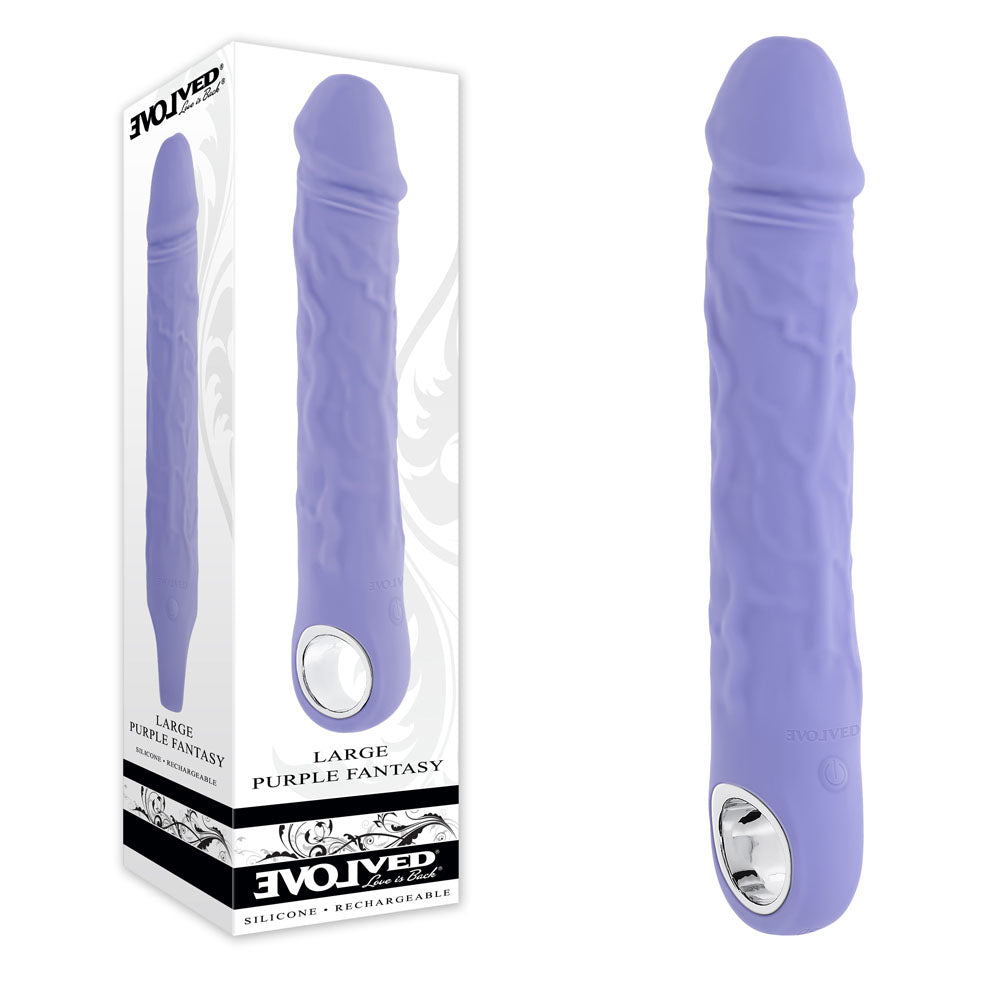 Evolved LARGE PURPLE FANTASY - Purple 21.8 cm USB Rechargeable Vibrator - Hush Store Sydney 