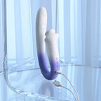Evolved SPRING LOADED - White/Purple 23 cm USB Rechargeable Multi-Tapping Vibrator - Hush Store Sydney 