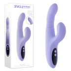 Evolved PEP TALK - Purple 23.3 cm USB Rechargeable Thrusting Vibrator with Tapping Clitoral Stimulator - Hush Store Sydney 