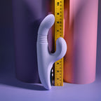 Evolved PEP TALK - Purple 23.3 cm USB Rechargeable Thrusting Vibrator with Tapping Clitoral Stimulator - Hush Store Sydney 