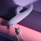 Evolved PEP TALK - Purple 23.3 cm USB Rechargeable Thrusting Vibrator with Tapping Clitoral Stimulator - Hush Store Sydney 