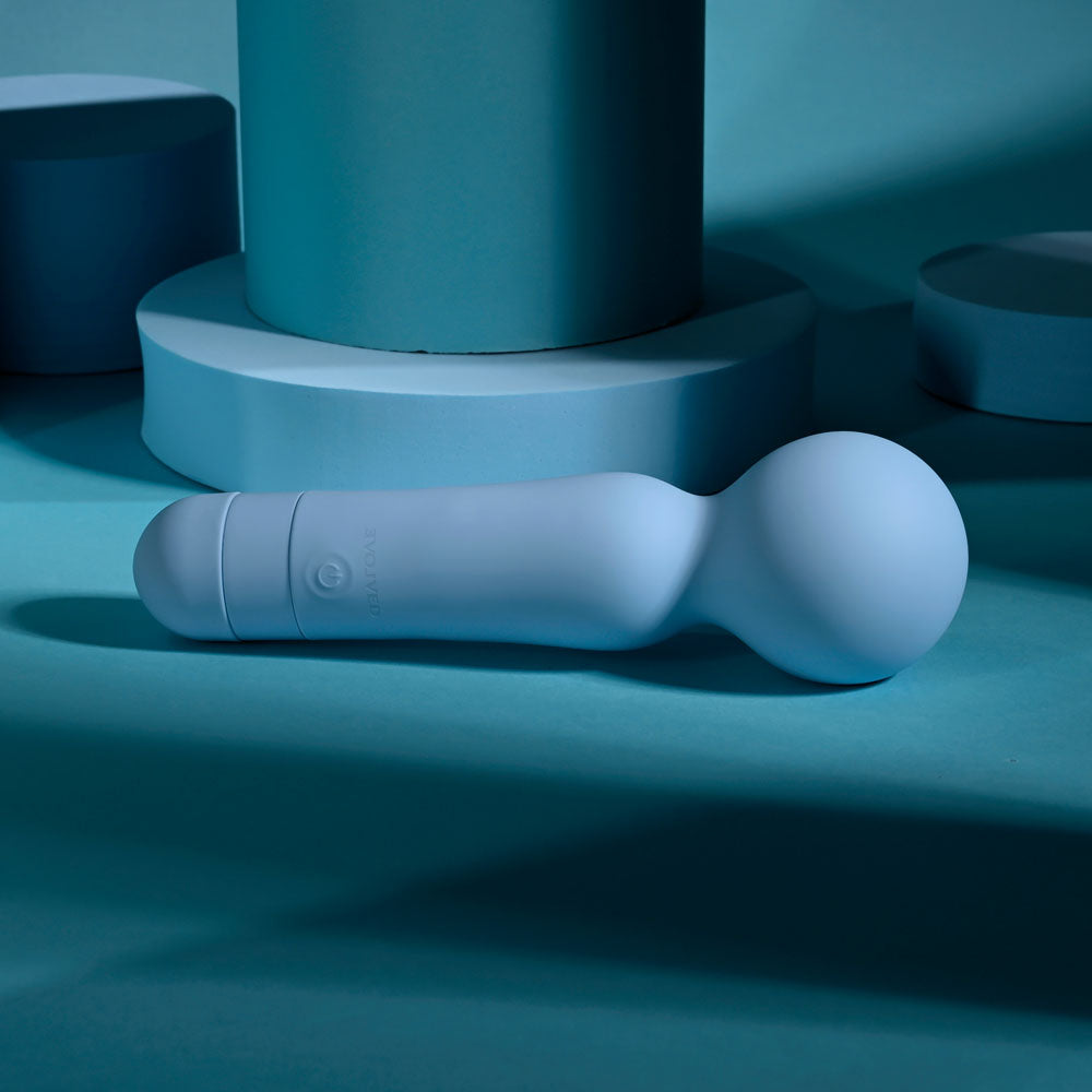 Evolved IRIS - Blue 18.3 cm USB Rechargeable Massage Wand - Hush Store Sydney 