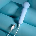 Evolved IRIS - Blue 18.3 cm USB Rechargeable Massage Wand - Hush Store Sydney 