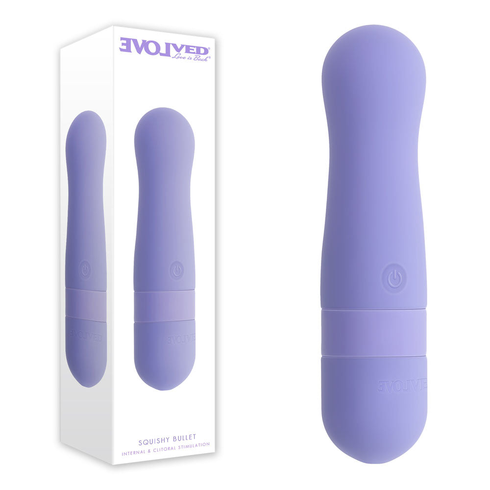 Evolved SQUISHY BULLET - Purple 11 cm USB Rechargeable Bullet - Hush Store Sydney 