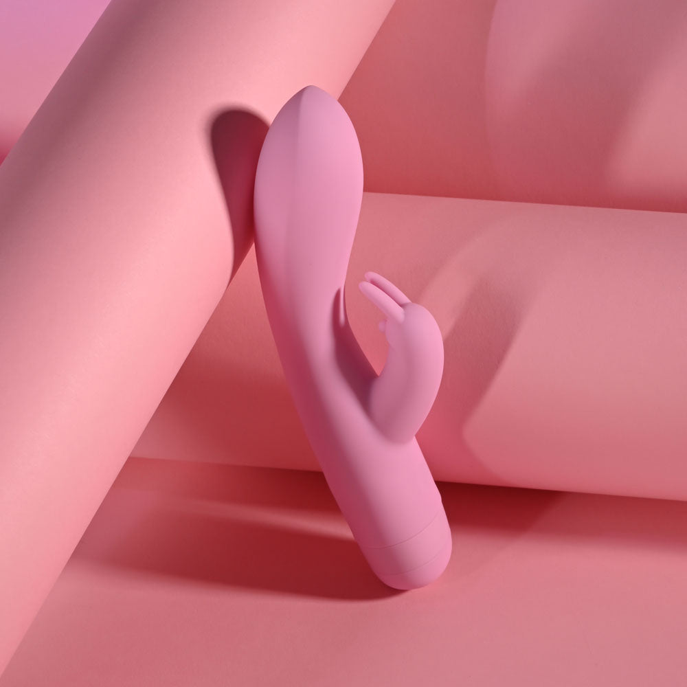 Evolved CUSHY BUNNY - Pink 19.1 cm USB Rechargeable Rabbit Vibrator - Hush Store Sydney 