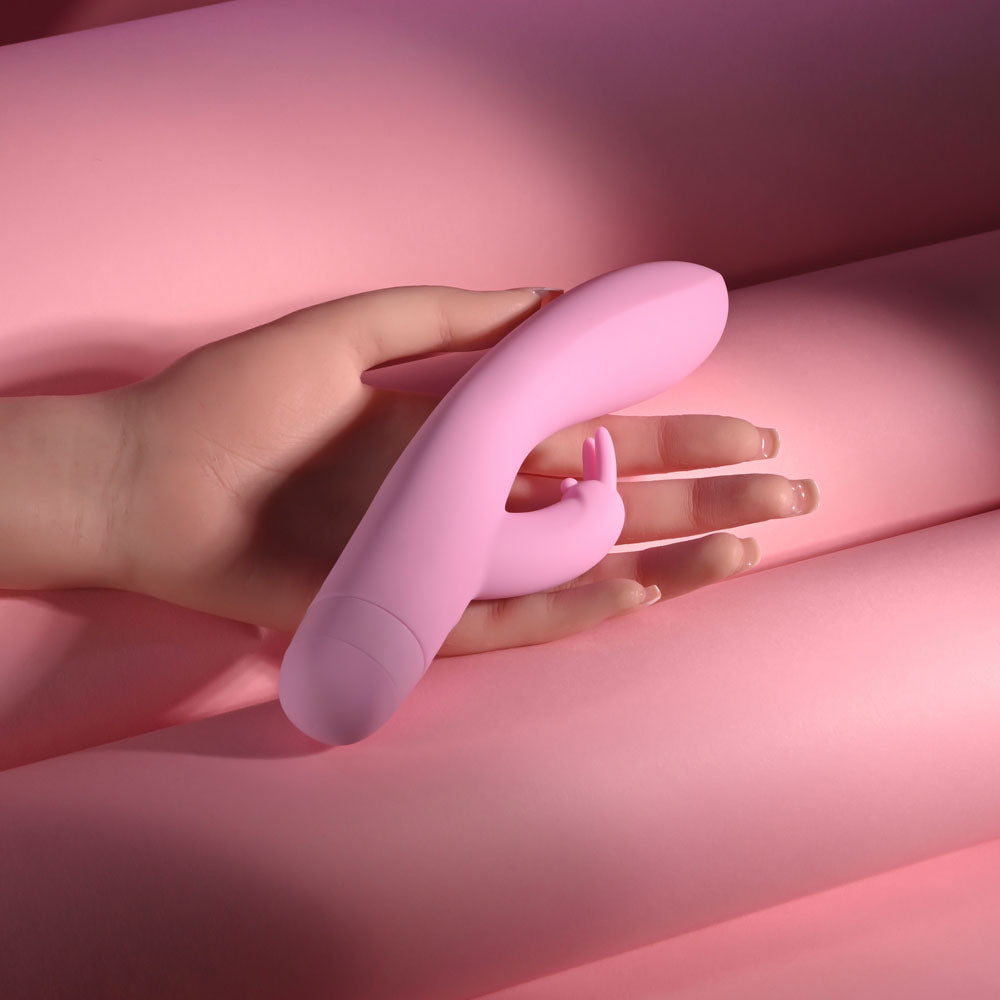 Evolved CUSHY BUNNY - Pink 19.1 cm USB Rechargeable Rabbit Vibrator - Hush Store Sydney 