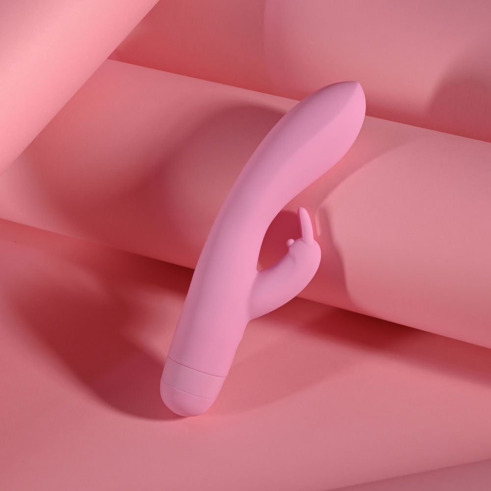 Evolved CUSHY BUNNY - Pink 19.1 cm USB Rechargeable Rabbit Vibrator - Hush Store Sydney 