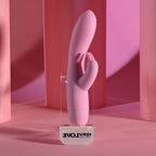Evolved CUSHY BUNNY - Pink 19.1 cm USB Rechargeable Rabbit Vibrator - Hush Store Sydney 