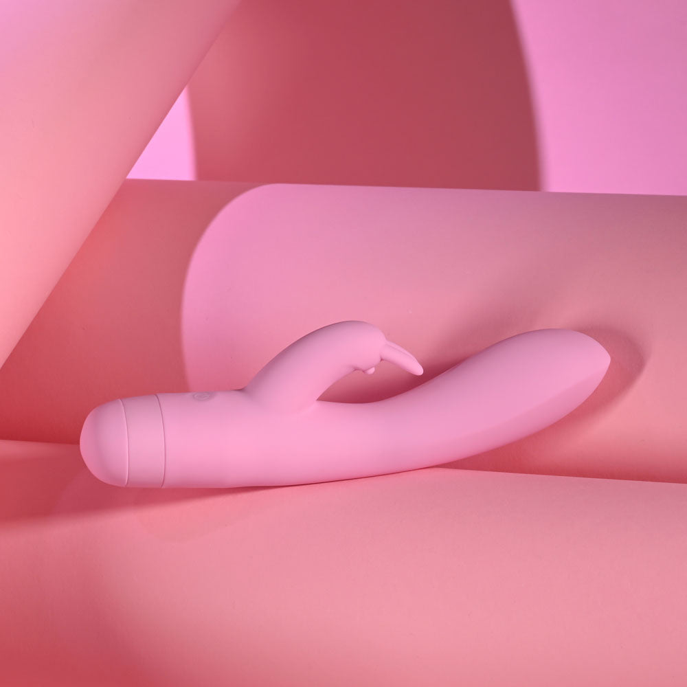 Evolved CUSHY BUNNY - Pink 19.1 cm USB Rechargeable Rabbit Vibrator - Hush Store Sydney 