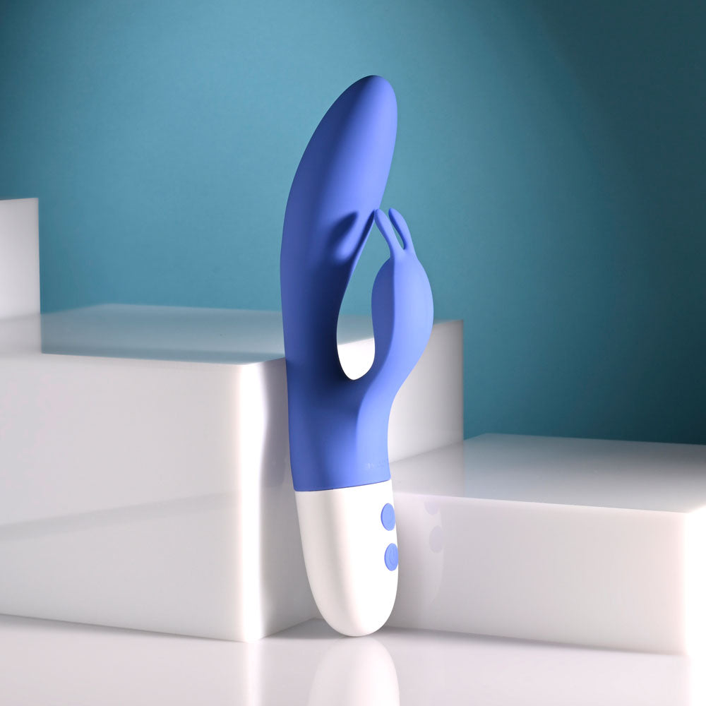 Evolved FUNNY BUNNY - Blue 20 cm USB Rechargeable Rabbit Vibrator - Hush Store Sydney 
