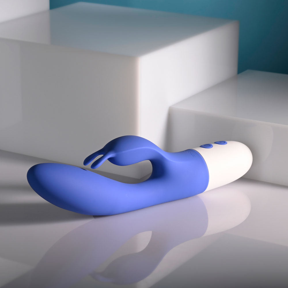Evolved FUNNY BUNNY - Blue 20 cm USB Rechargeable Rabbit Vibrator - Hush Store Sydney 