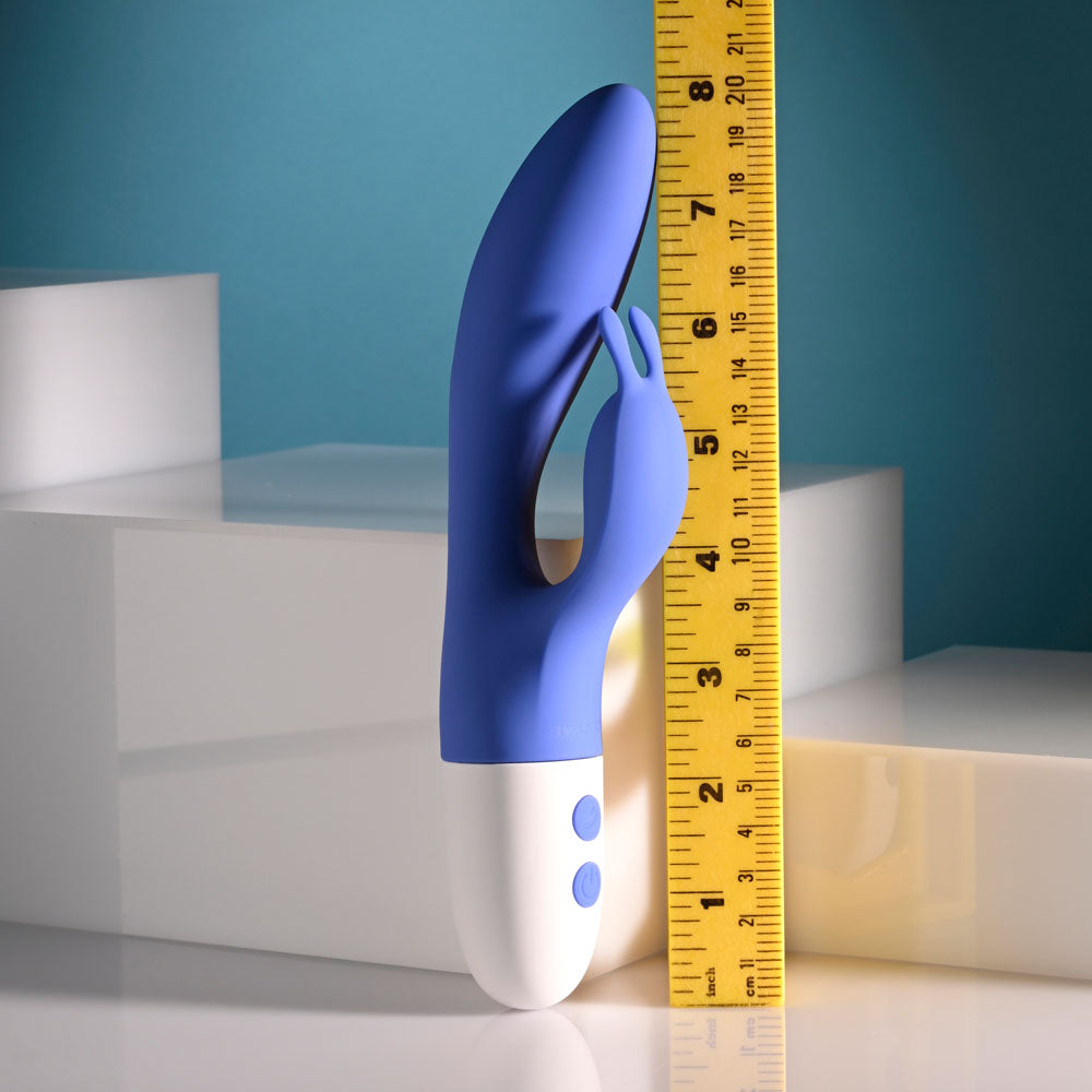 Evolved FUNNY BUNNY - Blue 20 cm USB Rechargeable Rabbit Vibrator - Hush Store Sydney 