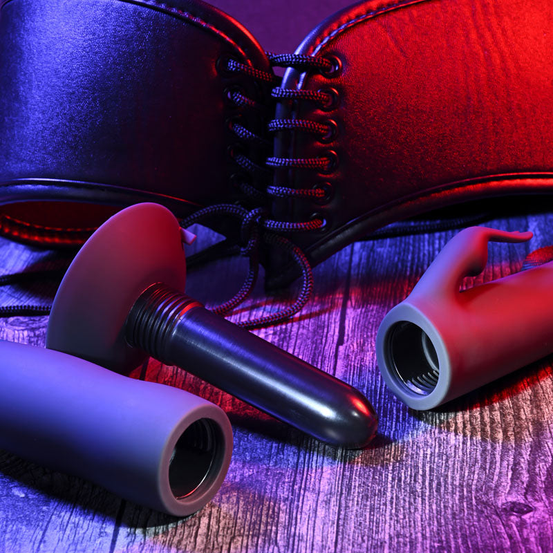 Evolved HEAVENLY HARNESS - Black USB Rechargeable Strap-On Kit - Hush Store Sydney 