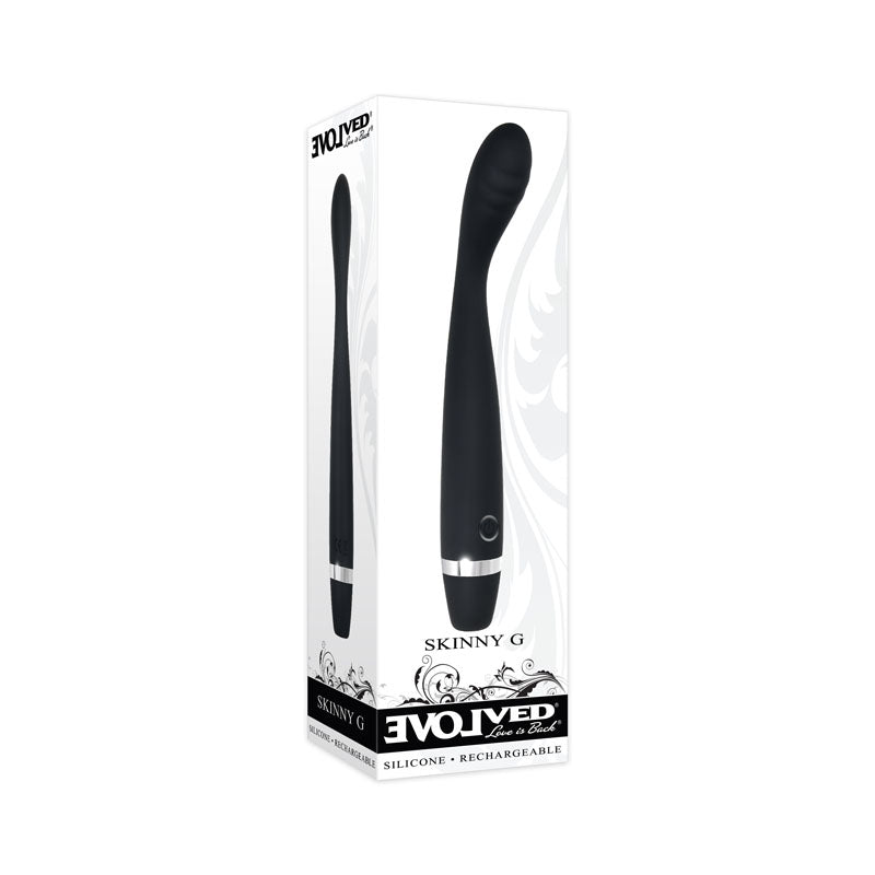 Evolved Skinny G - Black 17.8 cm USB Rechargeable Vibrator - Hush Store Sydney 