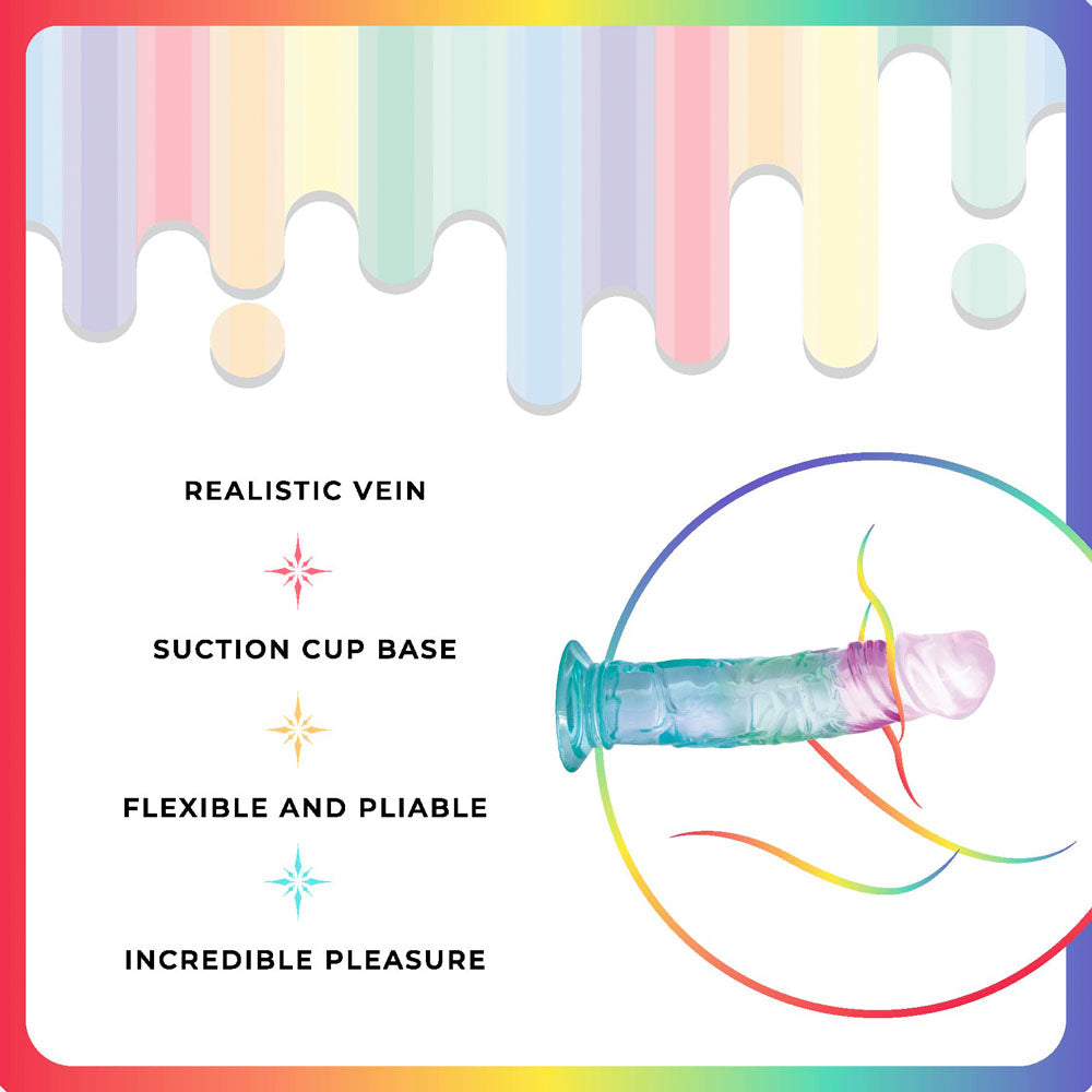 Jellido 18cm Dildo - Clear Coloured 18 cm Dildo - Hush Store Sydney 